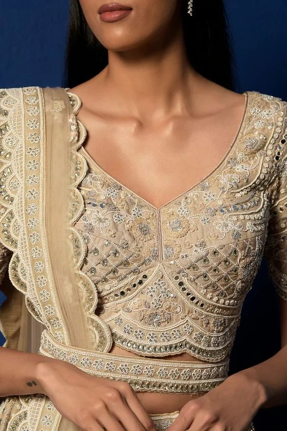 Embroidered wedding blouse designs