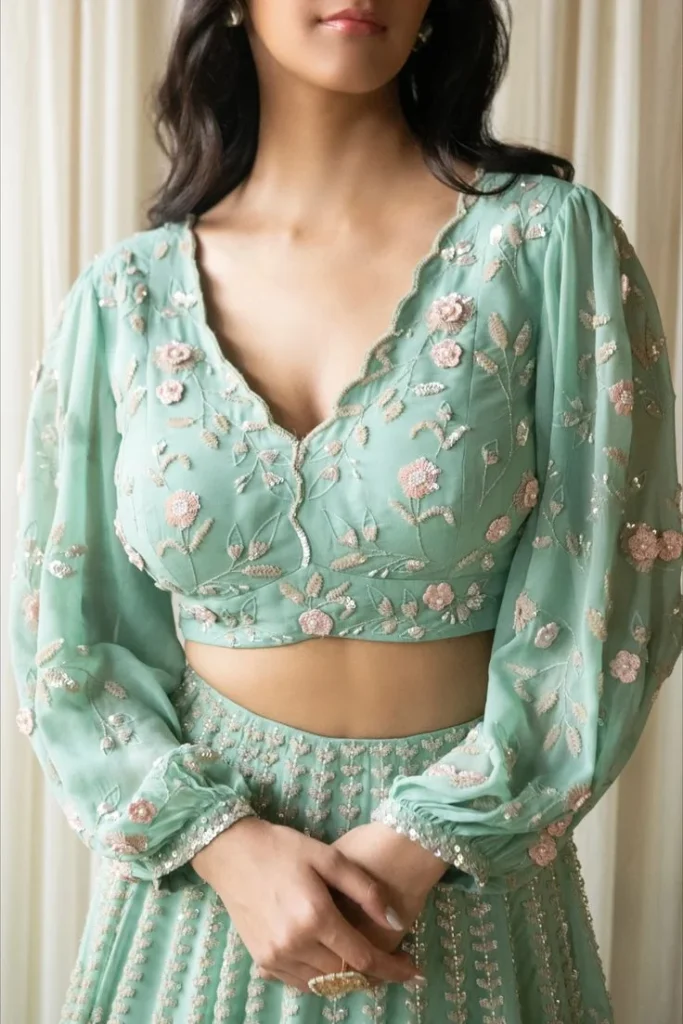 Embroidered Lehenga Blouse