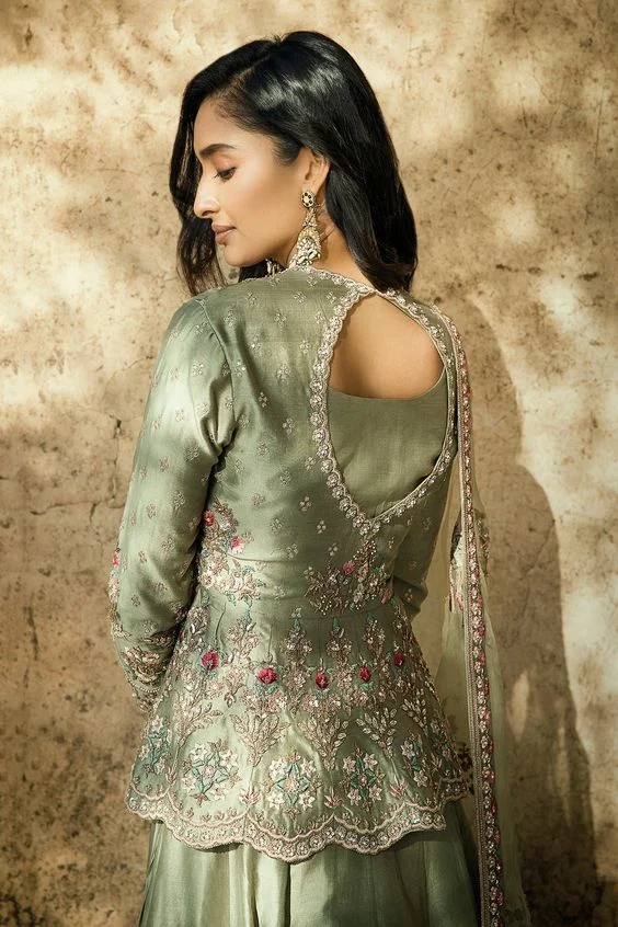 Peplum Lehenga Blouse back side