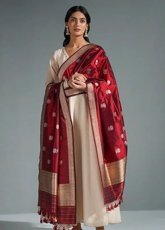 Silk Dupatta ethnic wear
