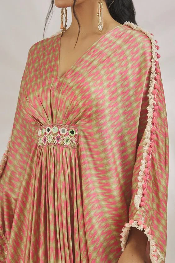 Cowl Kurti Neck with Sequin Embellishments