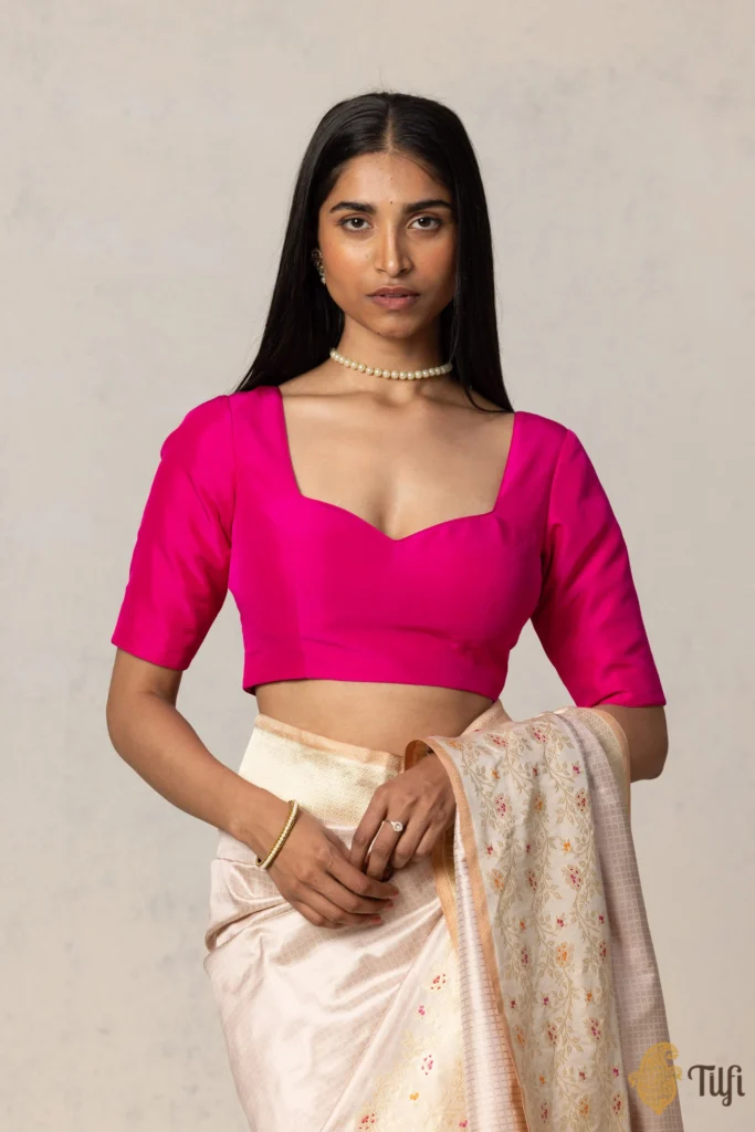 Pink Banarasi Blouse Designs