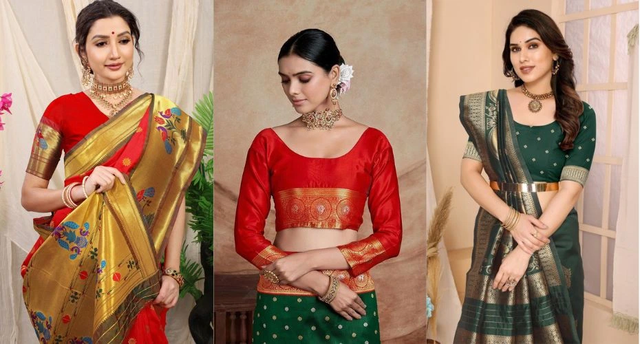 Stylish Paithani Saree Blouse Designs Catalogue