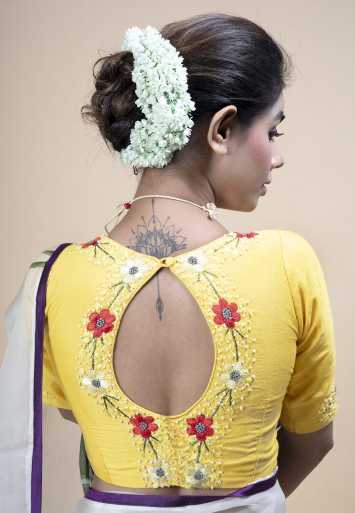 Embroidered Back Hook Blouse