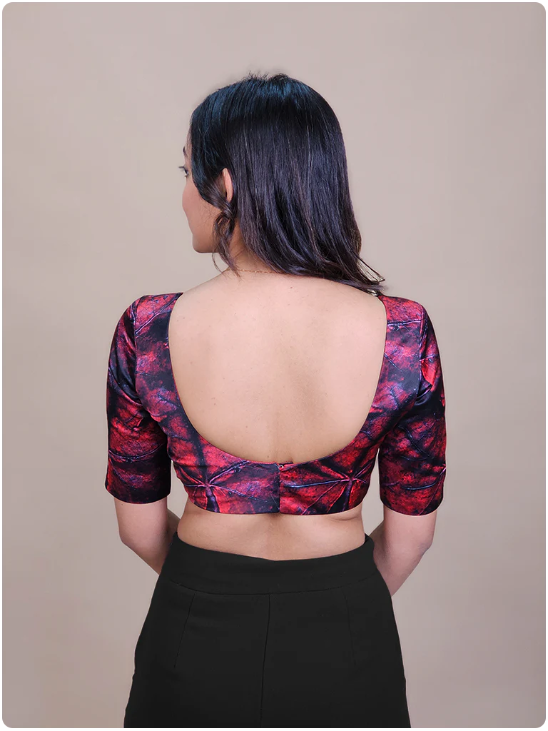 Princess Cut Back Hook Blouse Design